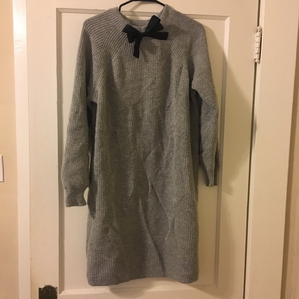 JCrew bow sweater dress